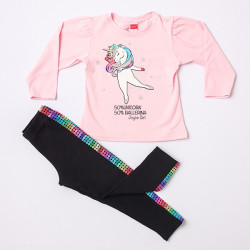 Σετ με κολάν "50% Unicorn-50% Ballerina" Joyce ΚΚ3073 Σετ με κολάν "50% Unicorn-50% Ballerina" Joyce ΚΚ3073