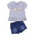 Σετ με τζιν σορτς "Love" Funky 122-724124 Σετ με τζιν σορτς "Love" Funky 122-724124