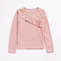 Μπλούζα μακρυμάνικη με βολάν Funky 224-506118