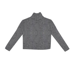 Μπλούζα πλεκτή ζιβάγκο crop Funky 226-510128 Μπλούζα πλεκτή ζιβάγκο crop Funky 226-510128