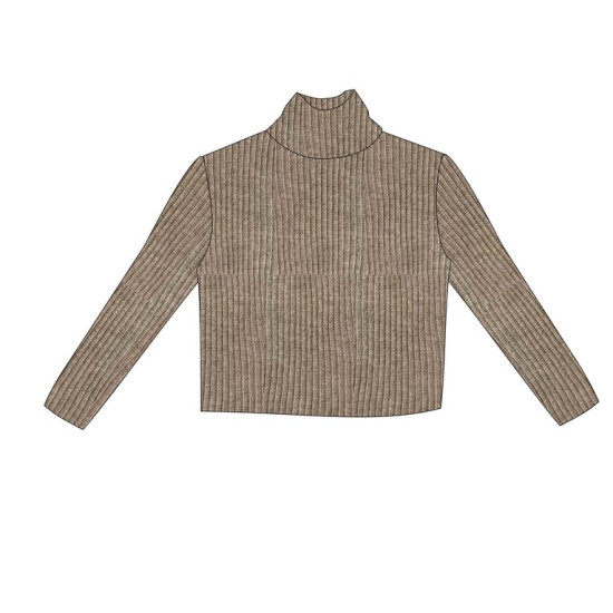 Μπλούζα πλεκτή ζιβάγκο crop Funky 226-510128 Μπλούζα πλεκτή ζιβάγκο crop Funky 226-510128