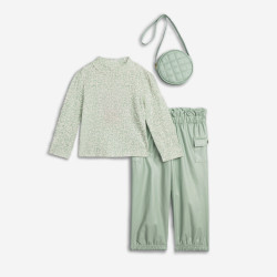 Σετ με δερματίνη παντελόνι και τσάντα Funky 226-723106 Σετ με δερματίνη παντελόνι και τσάντα Funky 226-723106