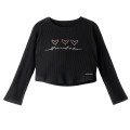 Μπλούζα μακρυμάνικη crop Εβίτα 243033 Μπλούζα μακρυμάνικη crop Εβίτα 243033