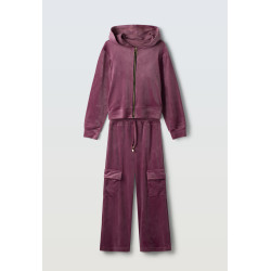 Φόρμα βελουτέ με ζακέτα Εβίτα 253106 Φόρμα βελουτέ με ζακέτα Εβίτα 253106