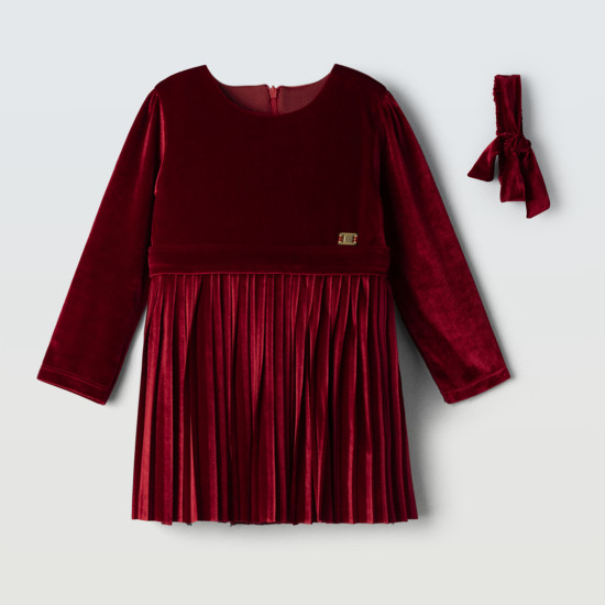 Φόρεμα βελουτέ με κορδέλα Εβίτα 253293 Φόρεμα βελουτέ με κορδέλα Εβίτα 253293