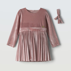 Φόρεμα βελουτέ με κορδέλα Εβίτα 253293