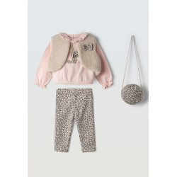 Σετ 3ων τεμαχίων με γιλέκο και τσάντα Εβίτα 255528 Σετ 3ων τεμαχίων με γιλέκο και τσάντα Εβίτα 255528