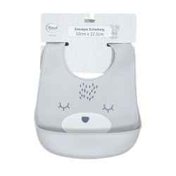 Σαλιάρα σιλικόνης γκρι Dimcol 31410702003