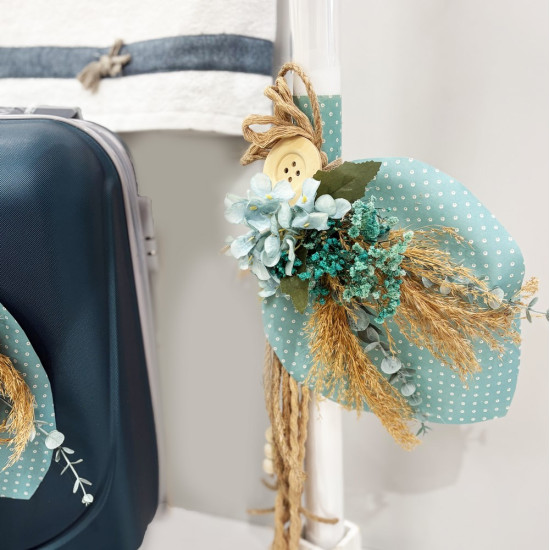 Σετ βάπτισης "Γαλάζια ορτανσία" ΣΕΤ-Α93