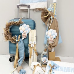 Σετ βάπτισης "Αρκουδάκι μπαλόνια boho" ΣΕΤ-Α102