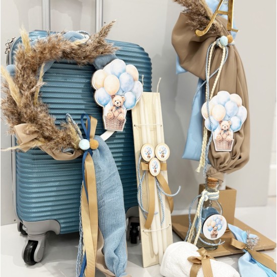 Σετ βάπτισης "Αρκουδάκι μπαλόνια boho" ΣΕΤ-Α102