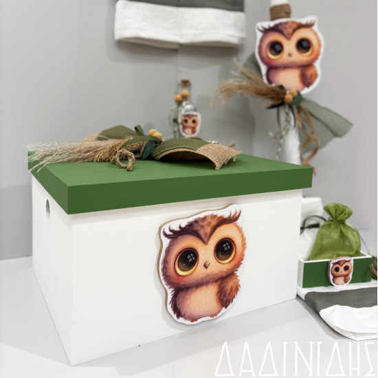 Κουτί βάπτισης "Κουκουβάγια" ΚΤ298