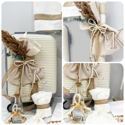 Σετ βάπτισης προσφορά "Boho pampas Μονόγραμμα" ΣΕΤ-Α88