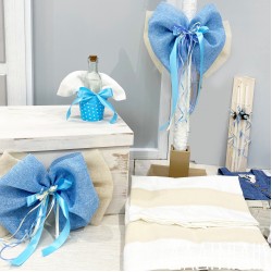 Σετ βάπτισης προσφορά "λινάτσα σιελ" ΣΕΤ-Α68