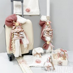 Σετ βάπτισης "Καρουζέλ ροζ" ΣΕΤ-Κ75