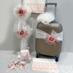 Σετ βάπτισης "Λουλούδια-δαντέλα " ΣΕΤ-Κ2