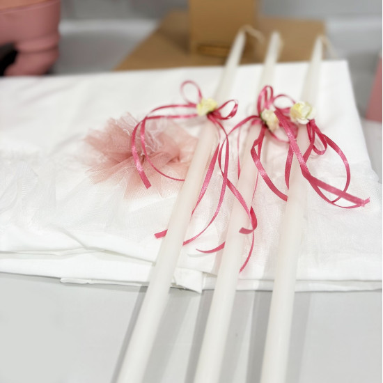 Σετ βάπτισης "Λουλούδια Μονόγραμμα" ΣΕΤ-Κ95