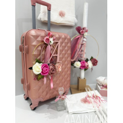 Σετ βάπτισης "Λουλούδια Μονόγραμμα" ΣΕΤ-Κ95