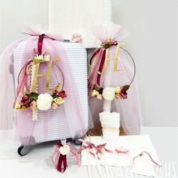 Σετ βάπτισης "Λουλούδια με κορώνα" ΣΕΤ-Κ87