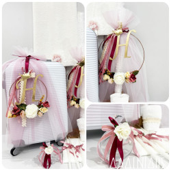 Σετ βάπτισης "Λουλούδια με κορώνα" ΣΕΤ-Κ87