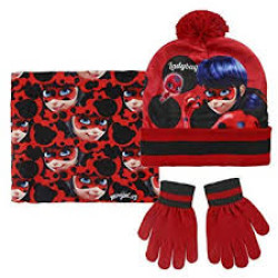 Σετ σκουφί-γιακάς-γάντια Ladybug ΣΚ215