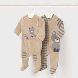 Σετ 2 ολόσωμα βελουτέ φορμάκια Mayoral 2719