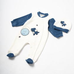 Φορμάκι ολόσωμο βελουτέ  με σκουφάκι Mini ΜΙ526