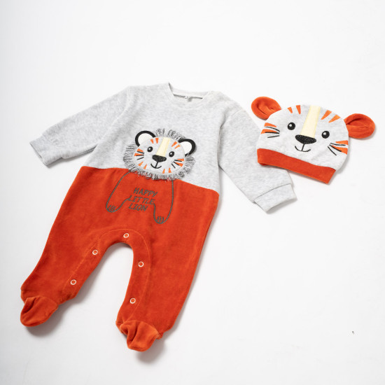 Σετ βελουτέ φορμάκι με σκουφί ΜΙ-529