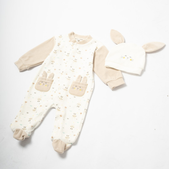 Σετ βελουτέ φορμάκι με σκουφί Mini ΜΙ-533