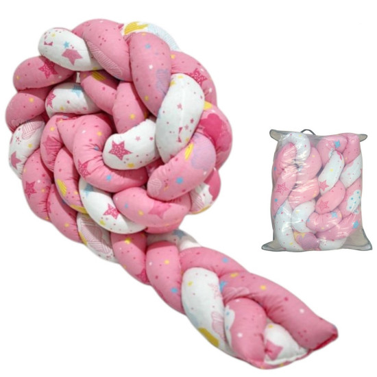 Βρεφική πλεξούδα ροζ αστεράκια ΠΑΝ188 Βρεφική πλεξούδα ροζ αστεράκια ΠΑΝ188